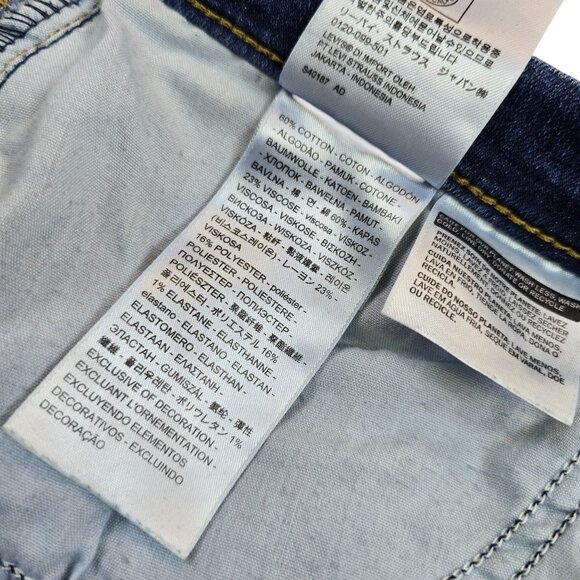 Levi’s Jeans Womens 20W Blue Classic Straight Plus Size Stretch Denim Mid Rise - Picture 5 of 15